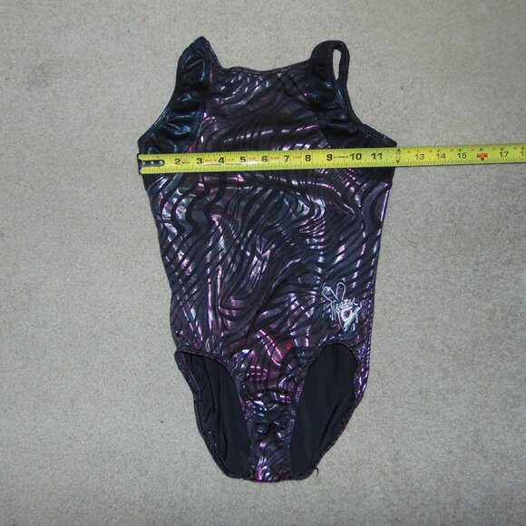 GK Natsia Black Silver Zebra Leotard CL - Picture 6 of 6